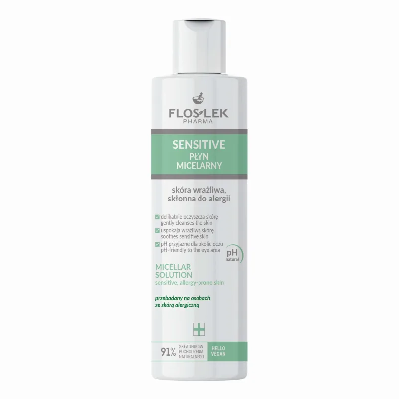 Flos-Lek Sensitive, loțiune micelară, piele sensibilă, predispusă la alergii, 225 ml — preț și oferte