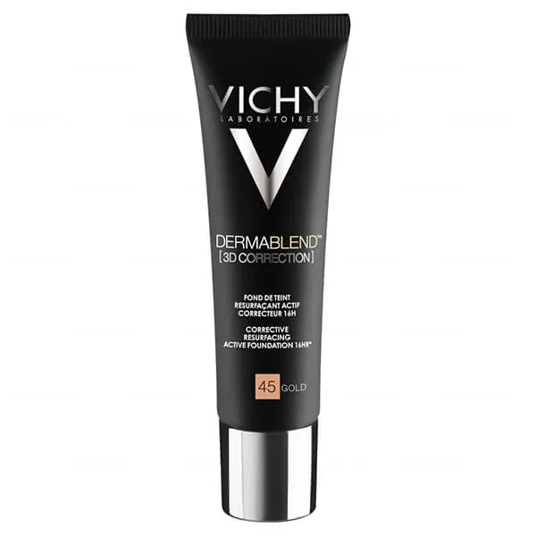 Vichy Dermablend Correction 3D, fond de ten pentru nivelarea suprafeței pielii, nr. 45, Gold, 30 ml — preț și oferte