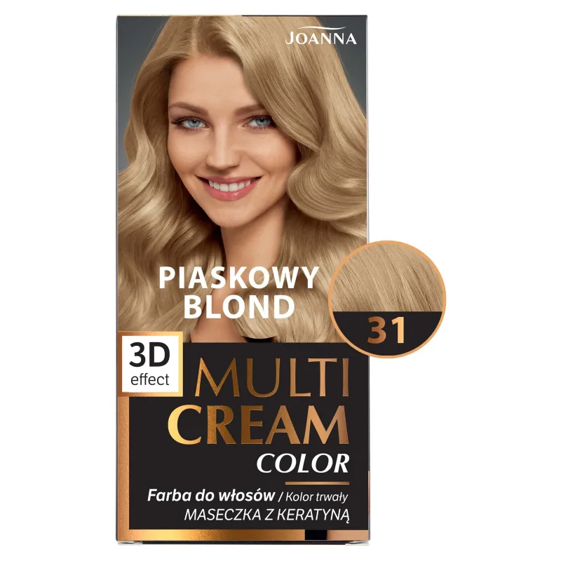 Joanna Multi Cream Color, vopsea de păr, 31 sand blonde, 1 bucată — preț și oferte