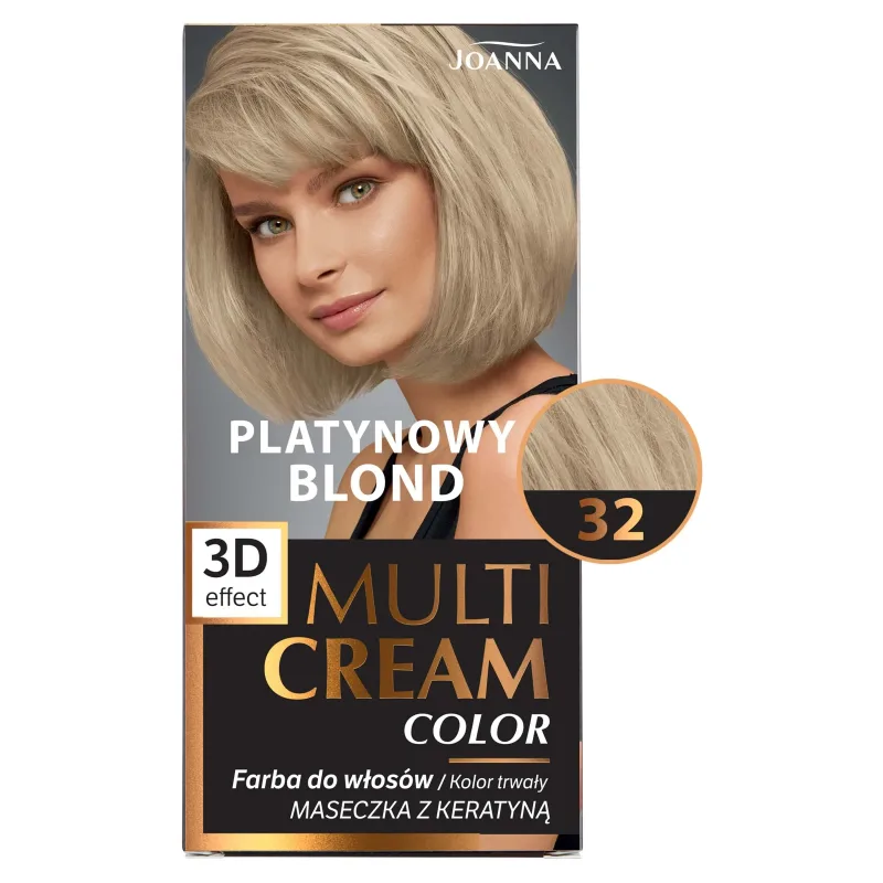 Joanna Multi Cream Color, vopsea de păr, 32 blond platinat, 1 bucată — preț și oferte