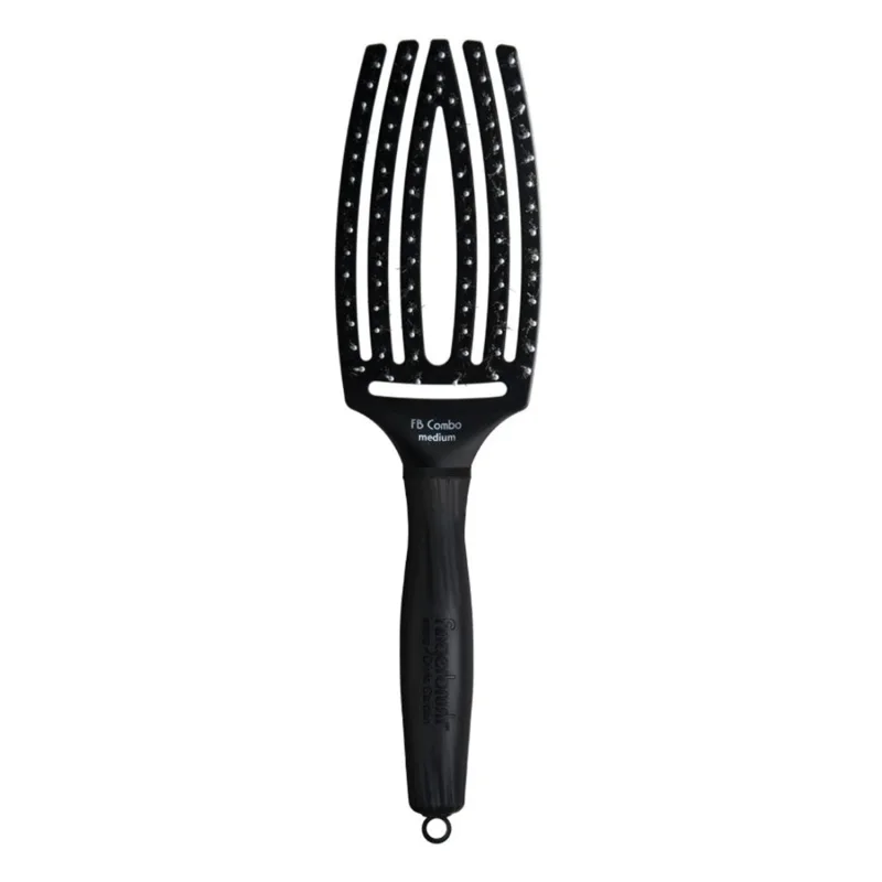 Olivia Garden, Finger Brush Combo Medium, perie de păr cu peri de mistreț natural, mărimea M, 1 bucată — preț și oferte