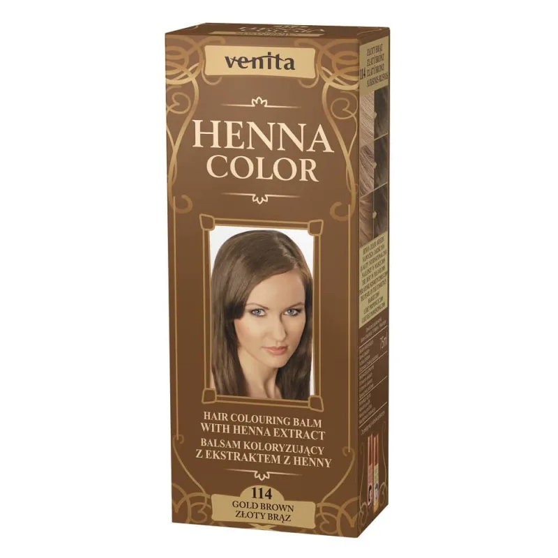 Venita Henna Loțiune colorantă cu extract de henna 114 Golden brz, 75ml — preț și oferte