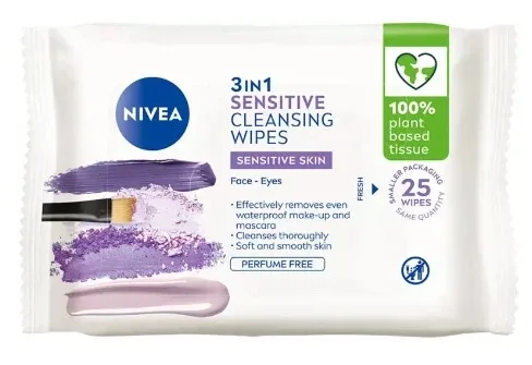 Nivea Bio Cleansing Șervețele de curățare sensibile, 25 buc — preț și oferte