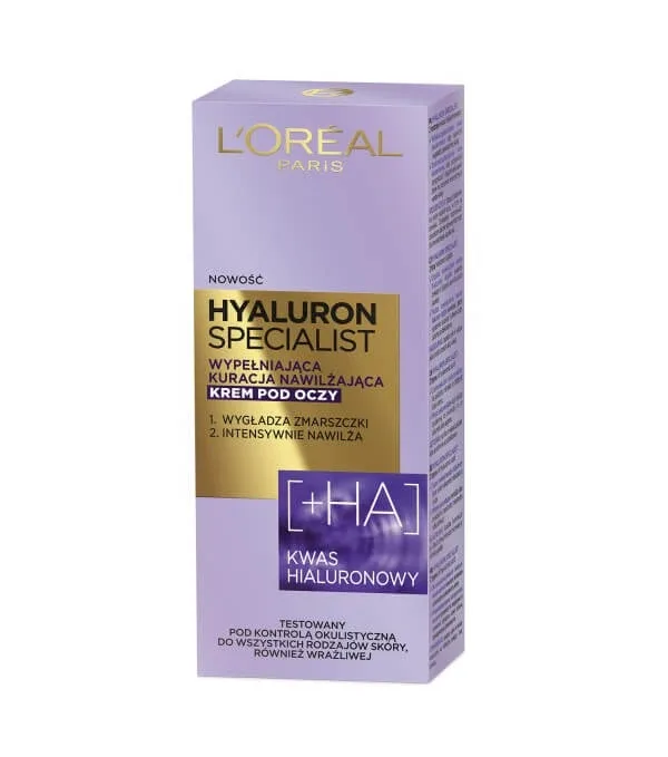 L Oreal Paris Hyaluron Specialist Eye Cream pentru tratament hidratant de refacere, 15ml — preț și oferte