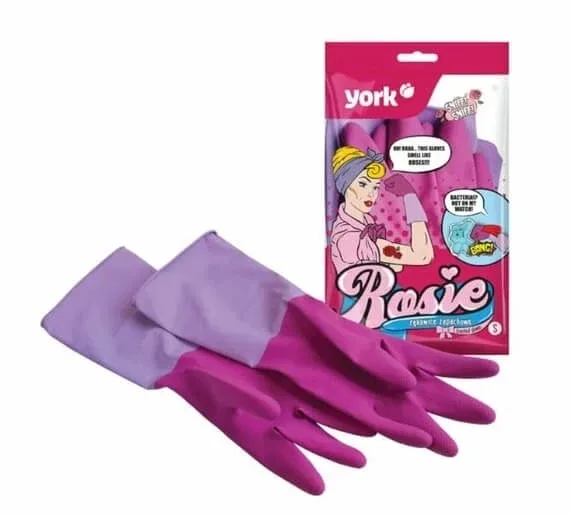 York, Rosie mănuși de cauciuc parfumate, mărimea L, 1 pereche — preț și oferte