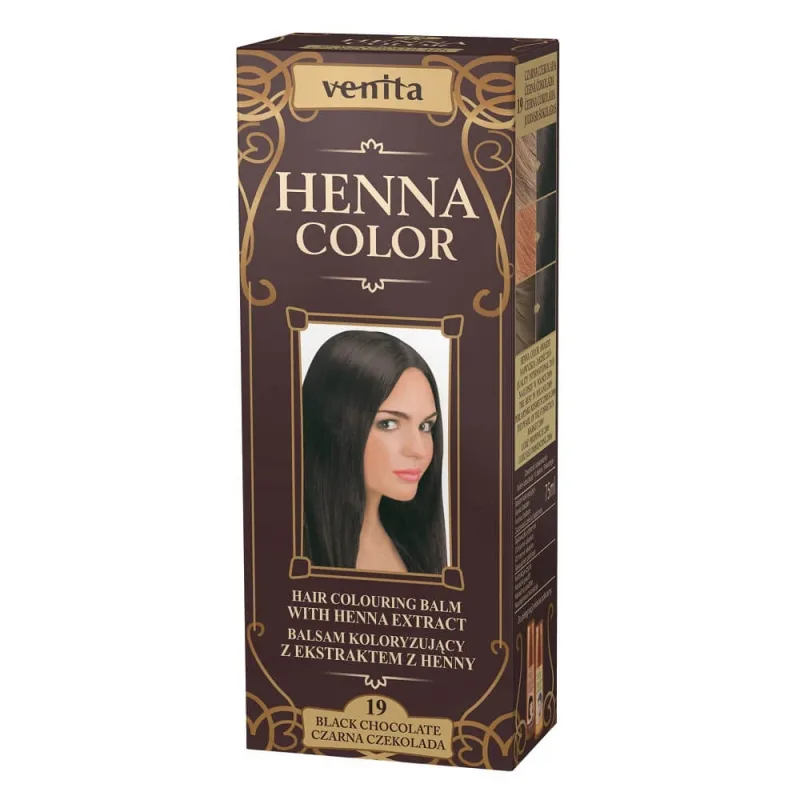 Venita Henna Color Loțiune colorantă cu extract de henna 19 Black Chocolate, 75ml — preț și oferte