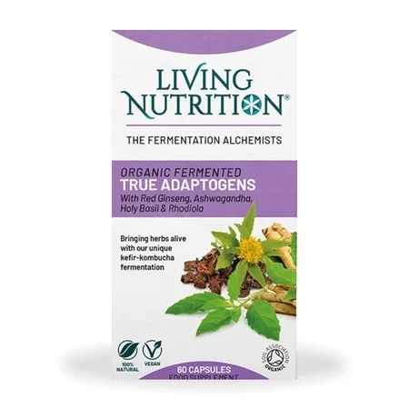 True Adaptogens cu ginseng, ashwagandha 560 mg, 60 capsule, Living Nutrition — preț și oferte