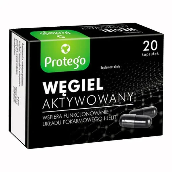 Protego cărbune activat, 20 capsule — preț și oferte