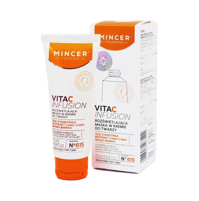 Mincer Pharma Vita C Infusion Brightening Cream Mask No.615, 75ml — preț și oferte