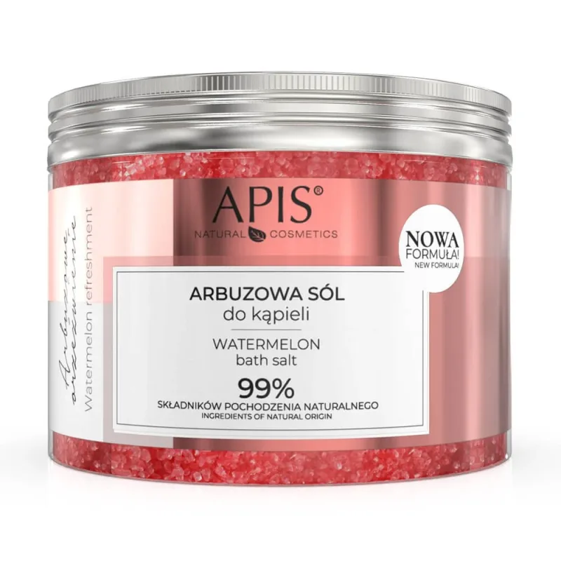 Sare de baie Apis Watermelon Splendour cu pepene roșu și extract de pepene roșu, 650g — preț și oferte