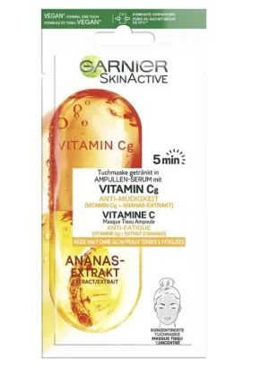Garnier, Vitamina C, Mască de față cu extract de ananas, 15g