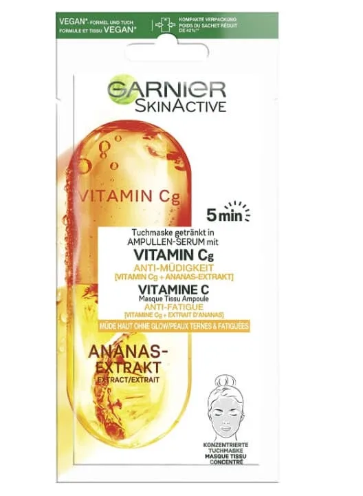 Garnier, Vitamina C, Mască de față cu extract de ananas, 15g — preț și oferte