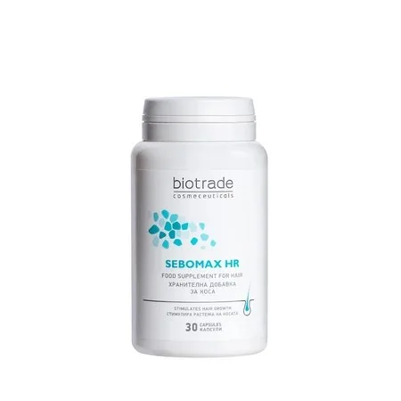 Sebomax HR supliment impotriva caderii parului, 30 capsule, Biotrade — preț și oferte