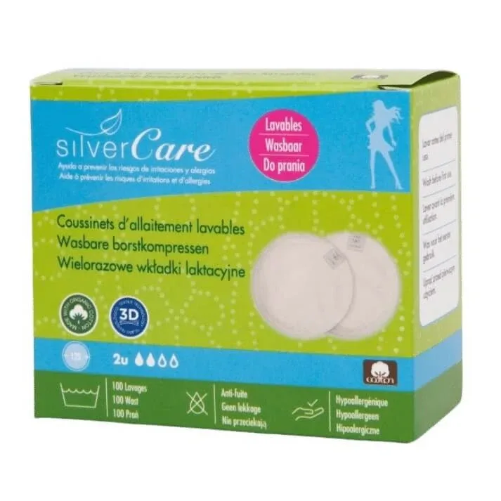 Masmi Silver Care Tampoane reutilizabile pentru alăptare din bumbac organic, 2 buc — preț și oferte