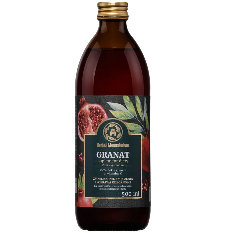 Herbal Monasterium Pomegranate, 100% suc cu vitamina C, 500 ml — preț și oferte