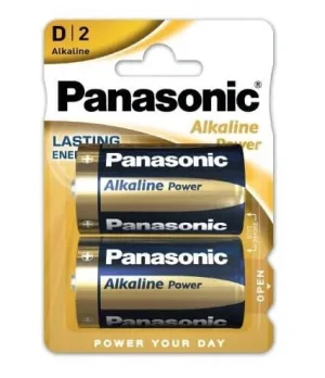 Baterie alcalină Panasonic D2, 2 bucăți