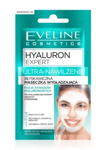 Eveline, Hyaluron Expert Ultra-Nawilenie, Mască de netezire, 7 ml — preț și oferte