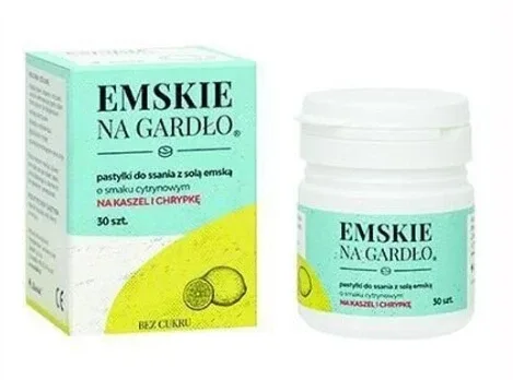 Emskie na gardo, aromă de lămâie, 30 pastiluțe — preț și oferte