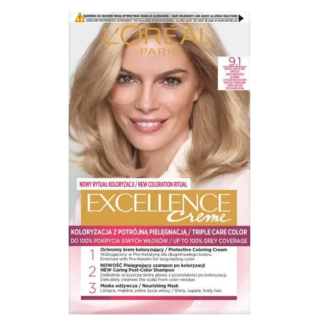 L Oreal Paris Excellence Creme Wax Colour 9.1 Blond foarte deschis Ash White — preț și oferte