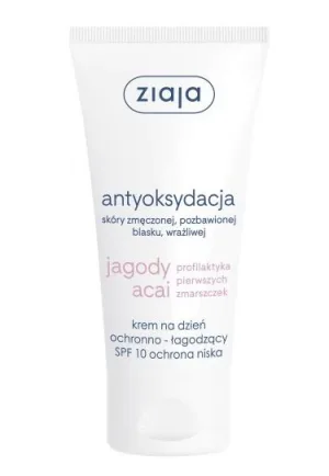 Ziaja, Acai Berry, Cremă de zi SPF10, protectoare și calmantă, 50ml - Termen lung de valabilitate!