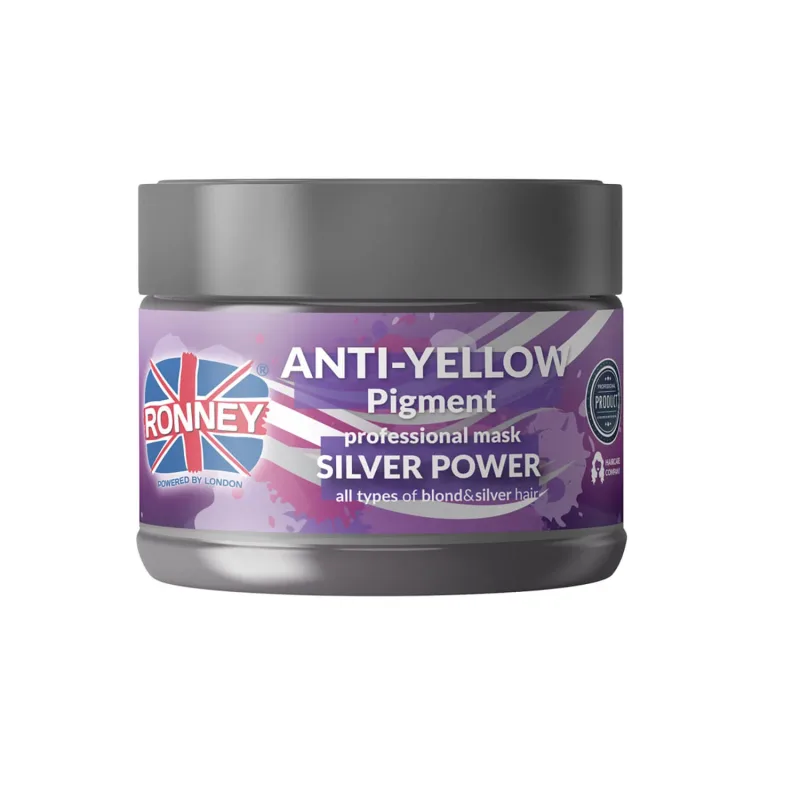 Ronney Silver Power Anti-Yellow Pigment, mască pentru păr blond, decolorat și gri, 300 ml — preț și oferte