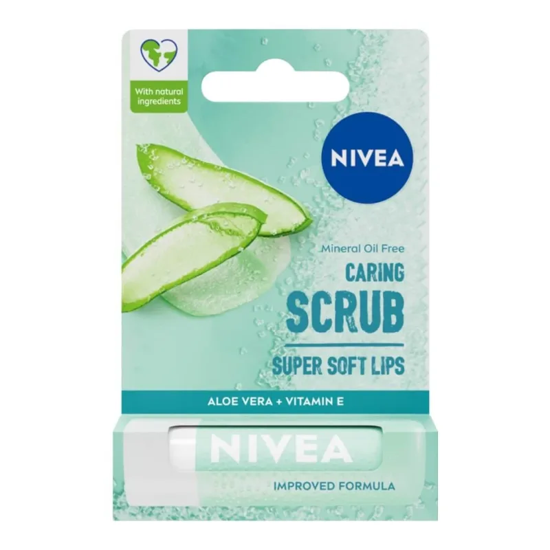 Nivea Lip Care Aloe Vera Lip Scrub, 4.8g — preț și oferte