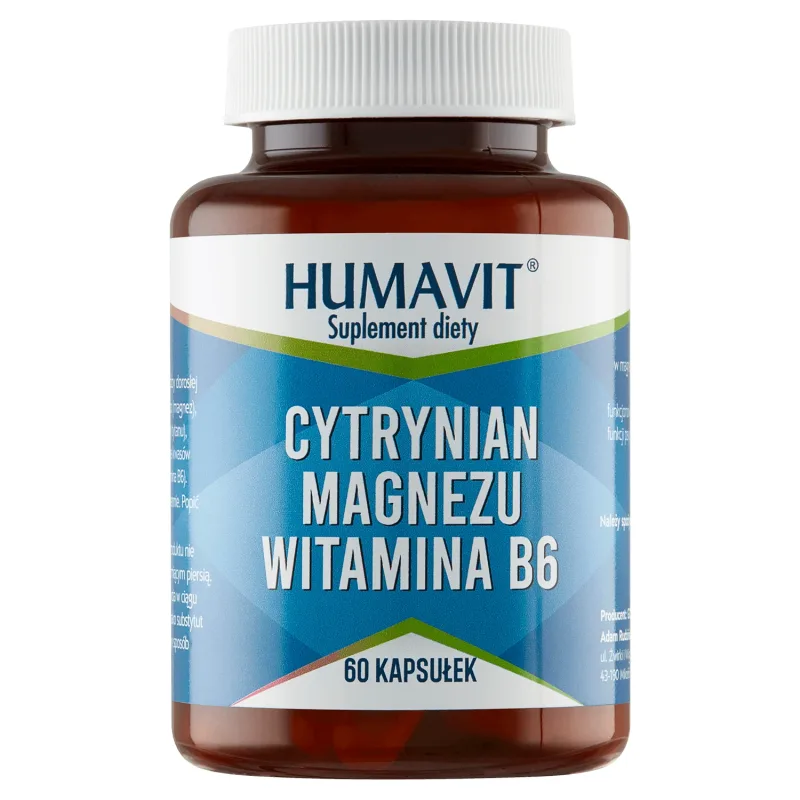 Humavit, Citrat de magneziu plus vitamina B6, 60 capsule — preț și oferte