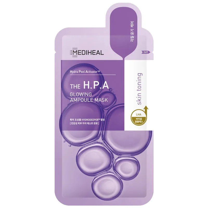 MEDIHEAL The H.P.A Glowing Ampoule Masca de fata exfolianta 25 ml — preț și oferte