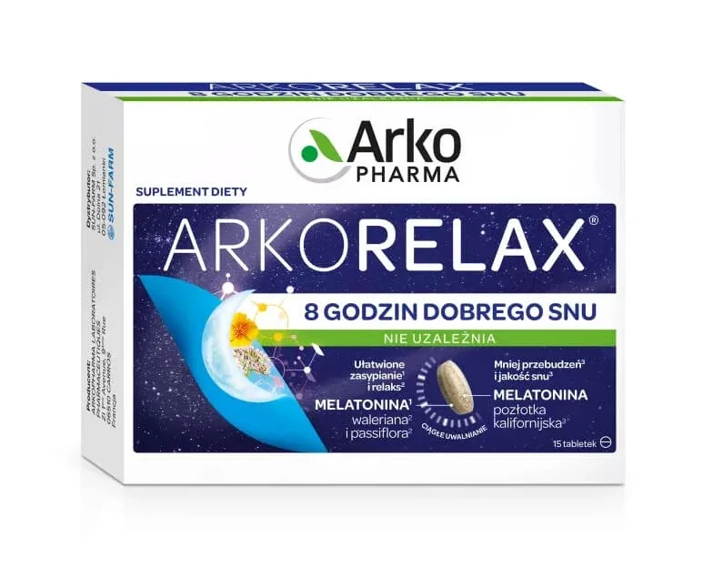 Arkorelax 8 ore de somn bun, 15 comprimate Arkopharma — preț și oferte