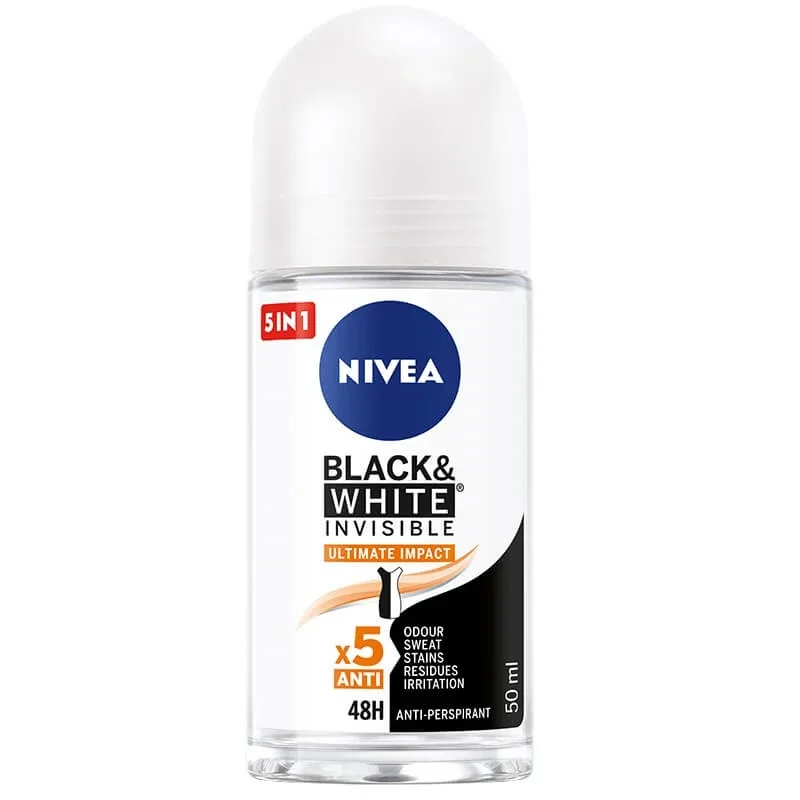 Nivea Black amp;White Invisible Ultimate Impact Antiperspirant Roll-on, 50ml — preț și oferte
