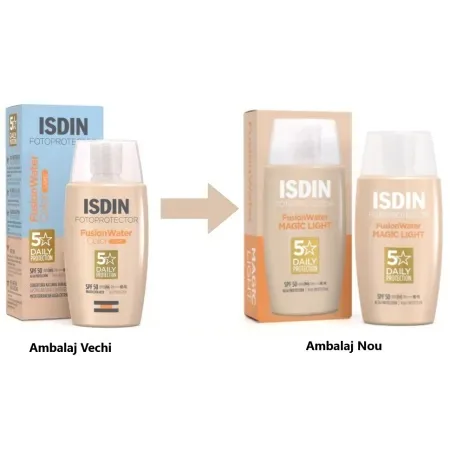 Crema Protectie Solara Fotoprotector Fusion Water Color Light SPF50, 50 ml, ISDIN — preț și oferte
