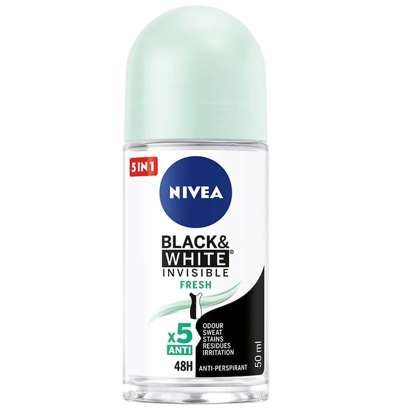 Nivea Black amp; White Invisible Fresh Antiperspirant Roll-on, 50ml — preț și oferte