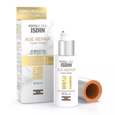 Fluid de Protecție Solara cu SPF 50 Fusion Water Age Repair, 50 ml, Isdin — preț și oferte