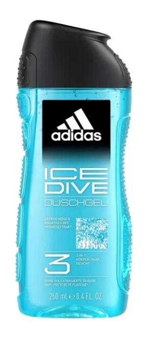 Adidas, Ice Dive, duș el 3in1, 250 ml