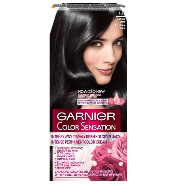 Garnier Color Sensation Hair Colour Cream 1.0 Deep Onyx Black — preț și oferte