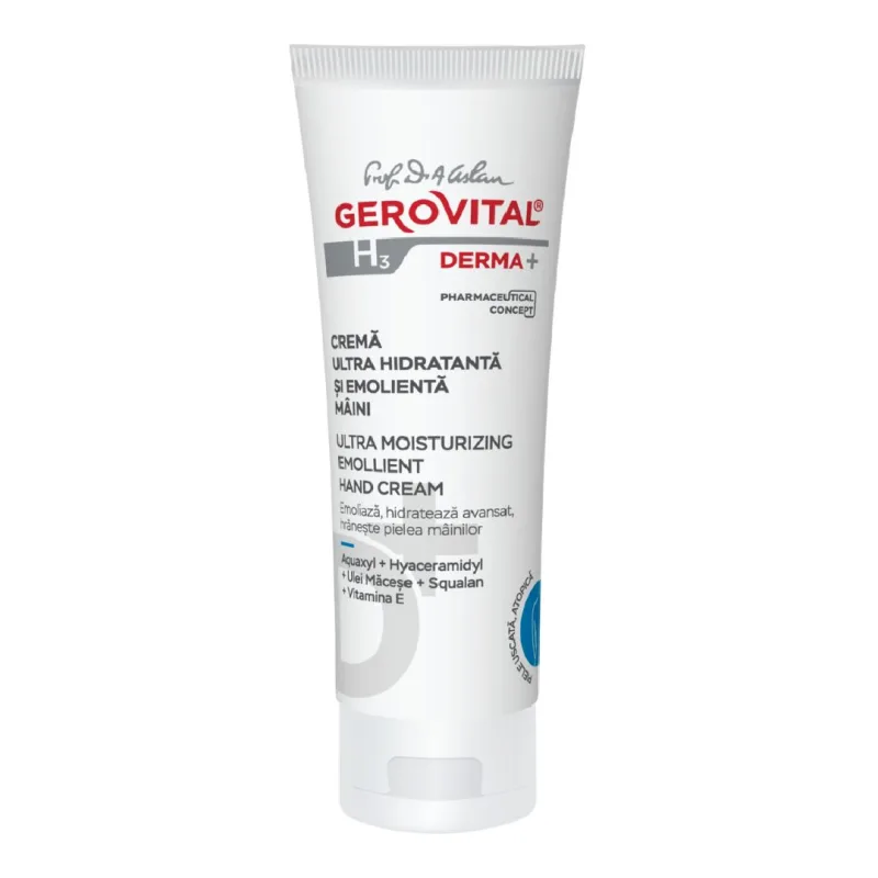 Crema de maini ultra hidratanta si emolienta H3 Derma+, 100 ml, Gerovital FARMEC — preț și oferte