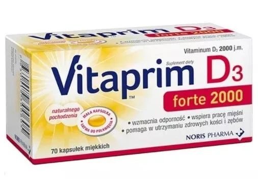 Vitaprim D3 Forte 2000, 70 capsule — preț și oferte