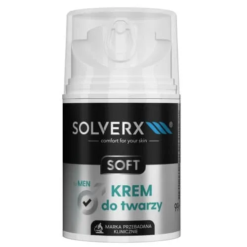 Solverx Cremă de față moale pentru bărbați, 50ml — preț și oferte