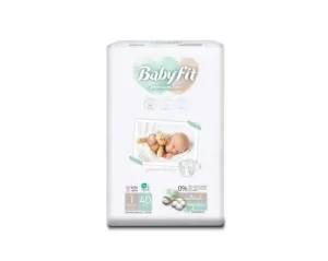 Scutece Bio Newborn, Nr. 1, 0-3 kg, 40 Bucati - Babyfit