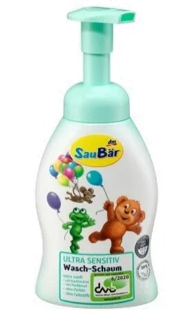 SauBear, Spumă de spălat pentru copii, ultra-vitală, 250 ml