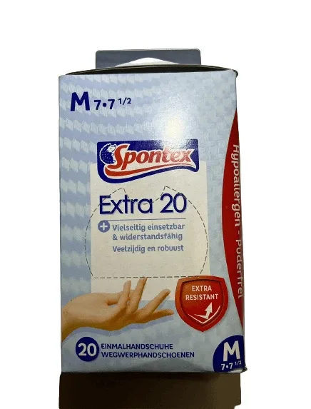 Spontex, Mănuși de menaj mărimea 7-7.5, 20 bucăți — preț și oferte
