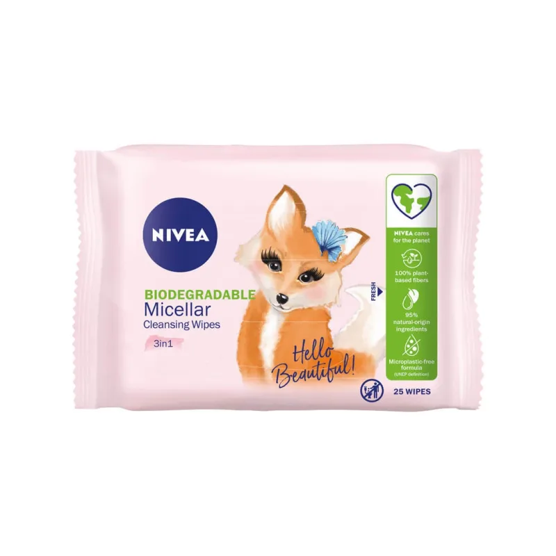 Șervețele demachiante Nivea MicellAir Skin Breathe 3in1, 25 bucăți — preț și oferte
