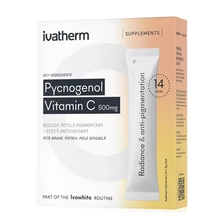 Pycnogenol și Vitamina C 500 mg, 14 Plicuri - Ivatherm — preț și oferte