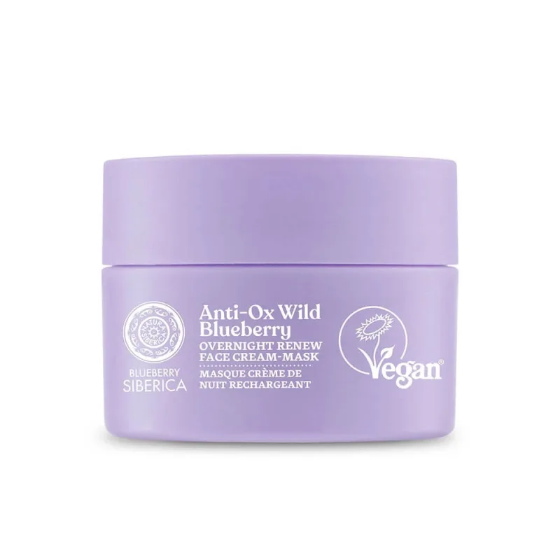 Natura Siberica Blueberry Siberica vegan întinerire noapte față cremă-mască, 50ml — preț și oferte