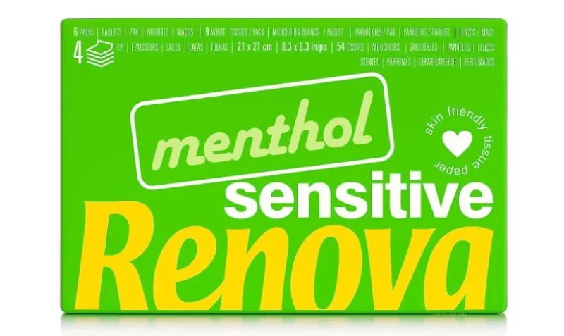 Renova, Sensitive Mentol, Șervețele, 6 buc — preț și oferte