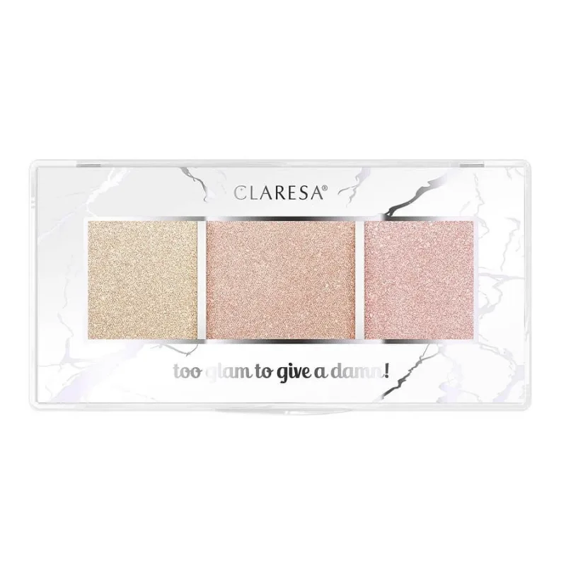 Claresa Too Glam To Give A Damn Highlighter Palette 12 Golden Glow, 12.5g — preț și oferte