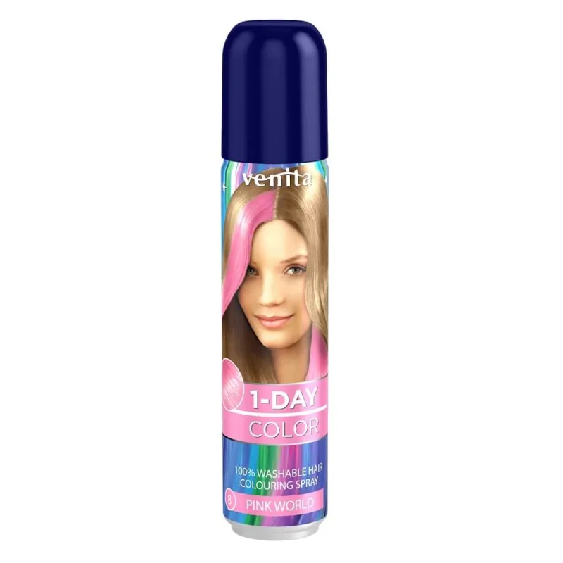 Venita 1-Day Color Spray de ceară colorată Pink World, 50ml — preț și oferte