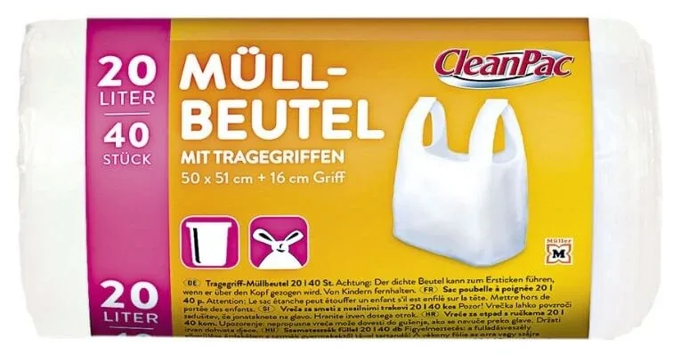 CleanPac, Saci pentru deșeuri cosmetice, 20l, 40 bucăți — preț și oferte