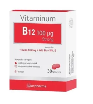 Vitaminum B12 100mcg Strong, 30 comprimate