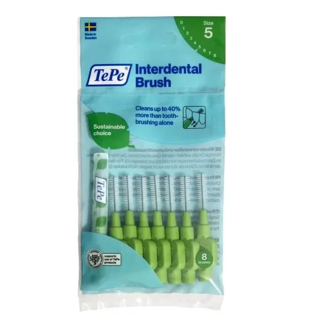 TePe Periuțe de dinți originale 0.8mm verde, 8 buc. — preț și oferte